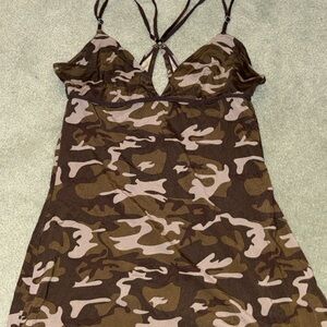 Camouflage Strappy Dress